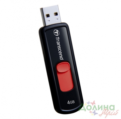 Флэш-память USB 2.0 (флешка) Flash Drive Transcend JetFlash V30, 4 GB Black (TS4GJFV30)