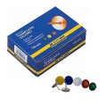 Кнопки канцелярские BuroMax (BM.5104), цветные, уп. 50 шт.
