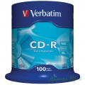 Диск (CD-R) VERBATIM, 700Mb/80min/52x, (Cake box, 100 шт.)