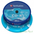 Компакт-диск (CD-R) "VERBATIM", 700Mb/80min/52x, (Cake Box, 25 шт.)